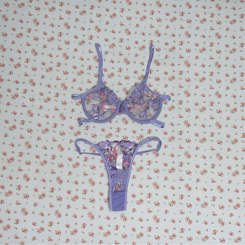 ♡ SheIn Lingerie Embroidery Set ♡